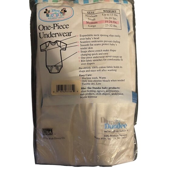 Looney Tunes & Disney Baby Onesies Newborn & Medium One-Piece Underwear USA 90s - Picture 5 of 15